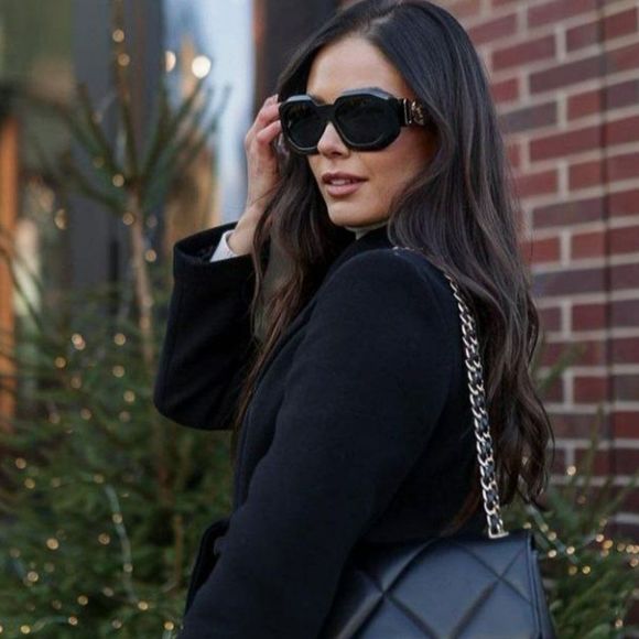 Versace VE4424U GB1/87 Sunglasses MAXI MEDUSA Black Gray Oversized Unisex - Picture 5 of 13